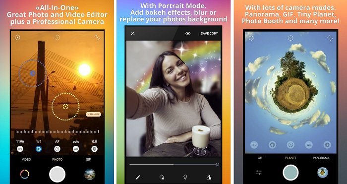 лучшее приложение камеры для android: реклама Pixtica называет некоторые функции, доступные в этом приложении камеры