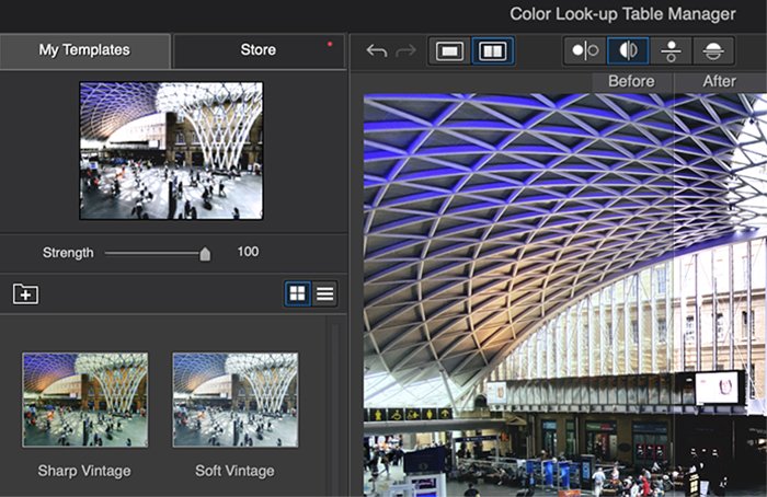 Cyberlink PhotoDirector review: screenshot of CLUT tool