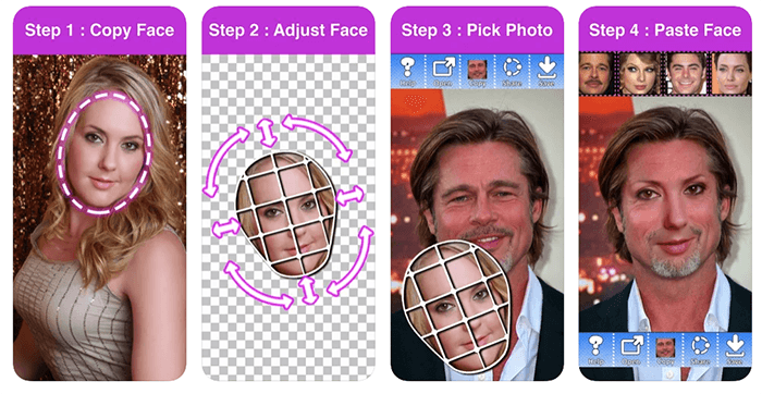 Copy Replace Face Face Swap App screenshots