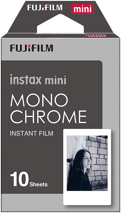 подарки для фотографов: фото продукта Монохромная пленка Fujifilm Instax Mini для черно-белой фотографии