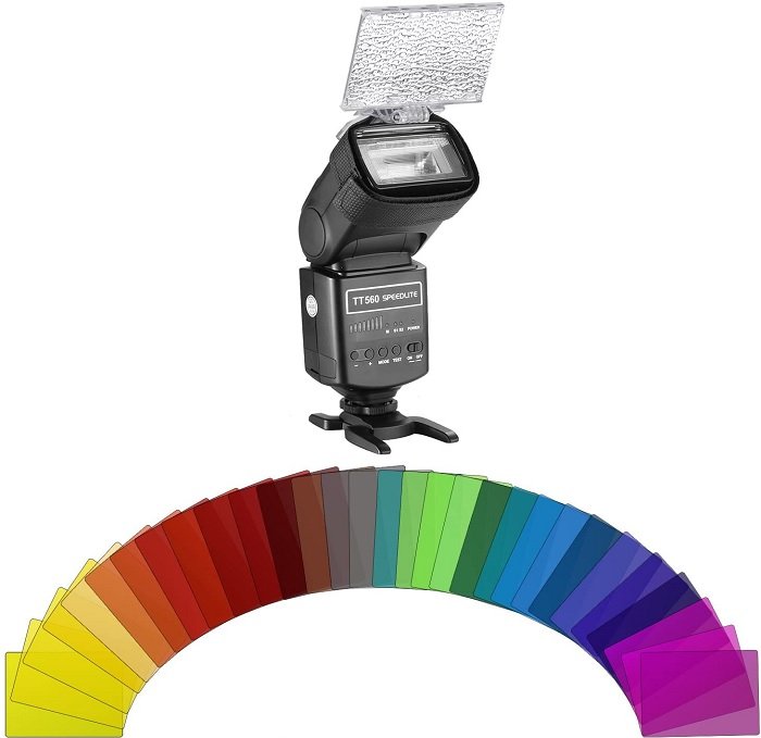 подарки для фотографов: фото продукта Neewer Speedlite Colour Filter Kit (30 Pieces)