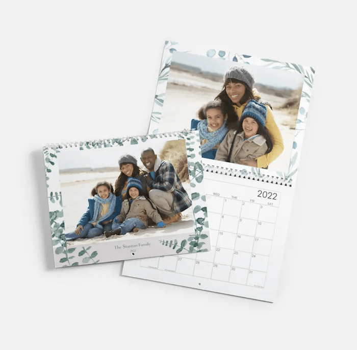 Персонализированный календарь с семейными фотографиями для идей фотоподарков