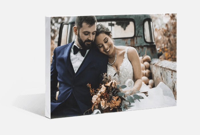 Печать на холсте жениха и невесты для идеи фото подарка