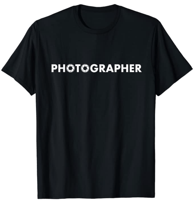 Simple photography t-shirts design with word photographer