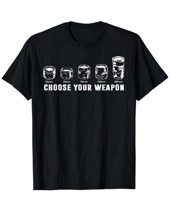 Дизайн футболок с пятью различными объективами фотокамер