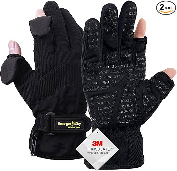 EnergeticSky waterproof photography gloves
