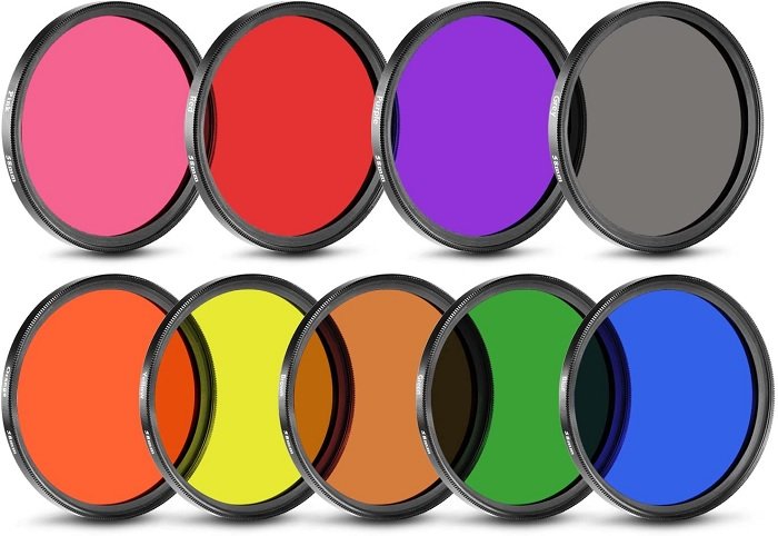 Набор из девяти цветных фильтров для объективов Neewer