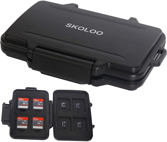 Фотография продукта skoloo copmact hard hard case for memory cards, a must-have camera accessory
