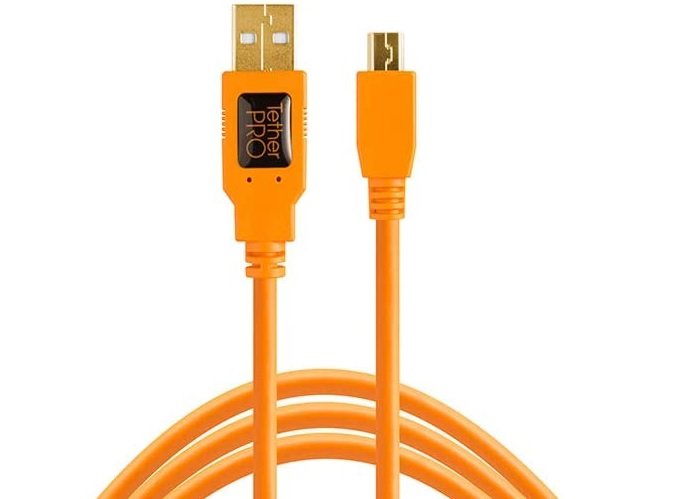  orange TetherPro tethering cable camera accessory