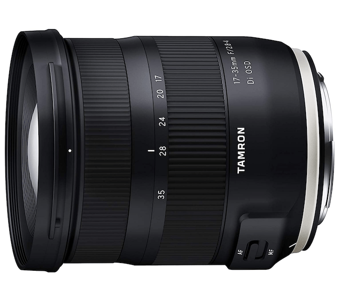 Tamron f/2.8-4lens with focal length of 17-35mm