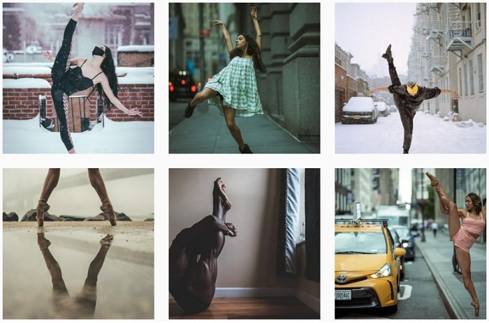 шесть фотографий танцоров из Instagram Омара Z Роблеса, современного портретного фотографа
