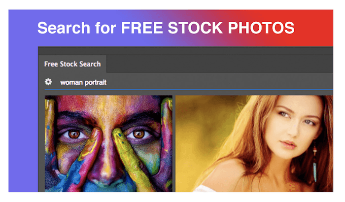 Скриншот сайта плагина Free Stock Photos Photoshop
