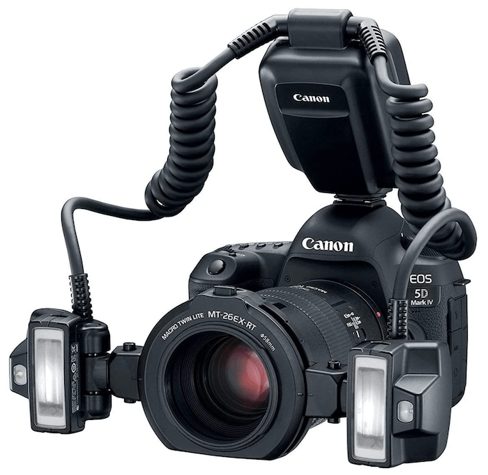 Canon macro twin flash ona DSLR camera