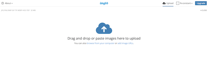 ImgBB возможность добавлять картинки с компьютера или URL