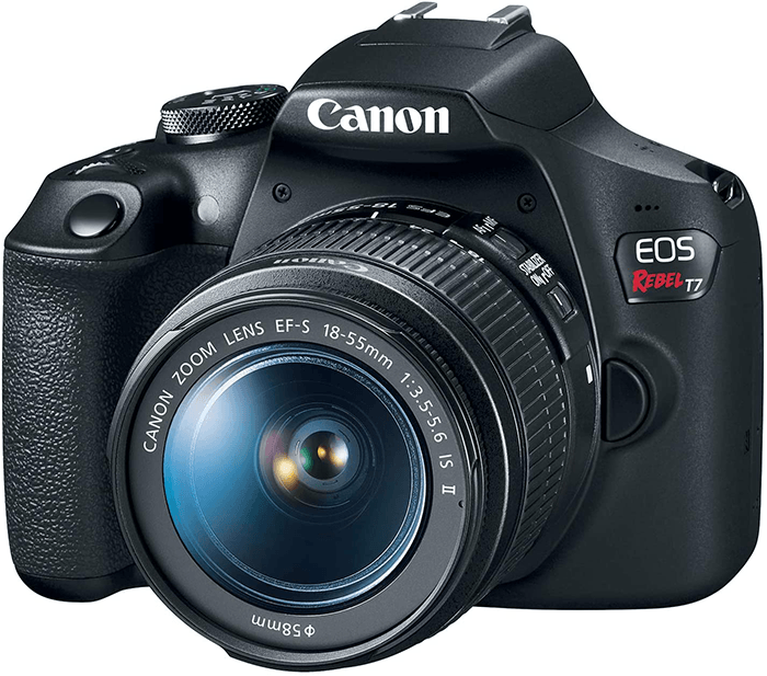 Product photo of Canon EOS Rebel T7, one of best budget cameras