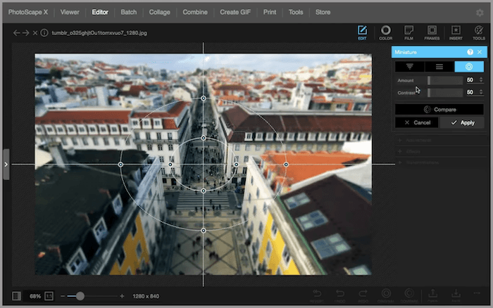 PhotoScape X free photo editing software interface screenshot
