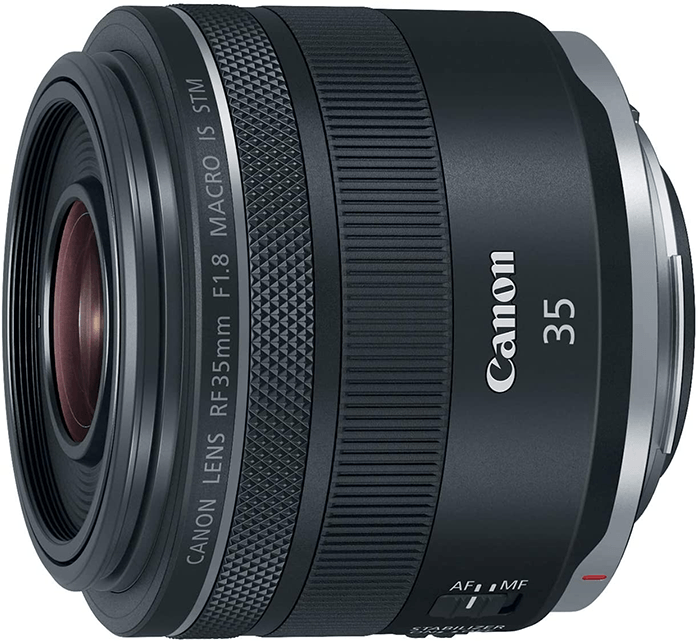 Canon RF 35mm f/1.8 macro IS STM lens product photo