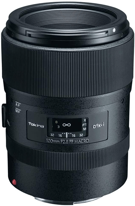 Tokina atx-i 100mm f/2.8 FF macro lens product photo
