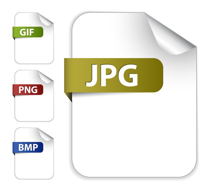 Векторный набор иконок для расширений файлов изображений jpg gif png bmp