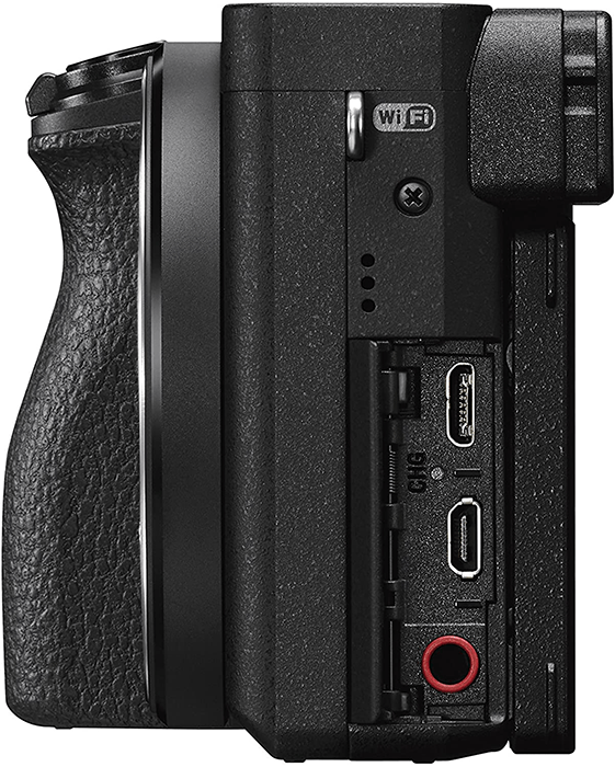 боковой вид портов Sony A6500