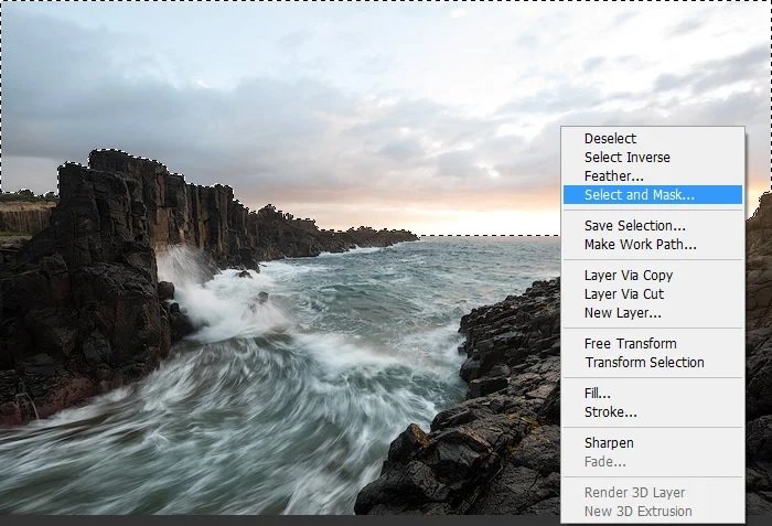 Инструмент быстрого выделения в Lightroom для редактирования пейзажных фотографий